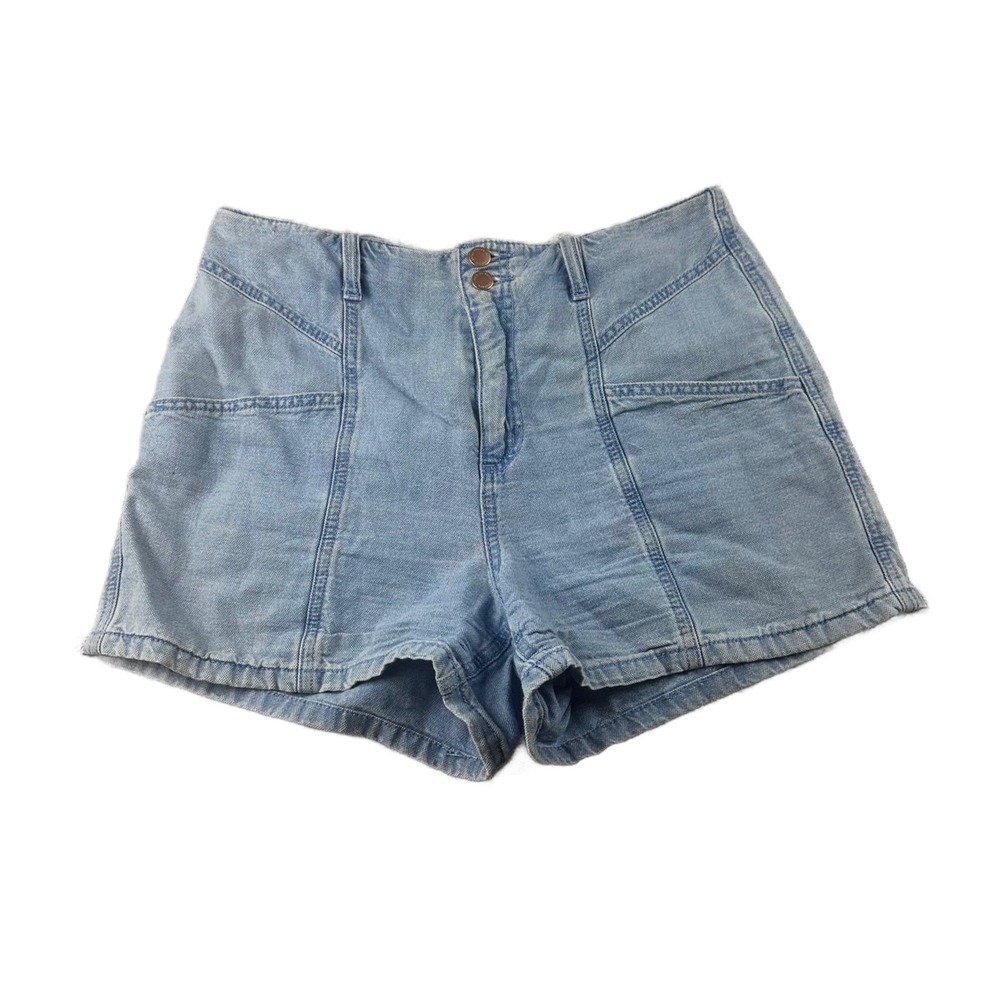 Universal Thread Shorts Women 10/30 Blue High Rise Midi Denim Vacation Normcore